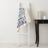 Beach House Rules Coastal Blue Personated Family Sherpa Deken (In situ)