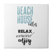 Beach House Rules Relax Decor Tegeltje (Voorkant)