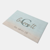 Beach House Sand Pastel  Blauw Deurmat (Schuin)