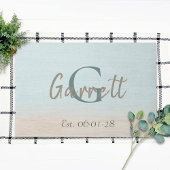 Beach House Sand Pastel Blauw Deurmat