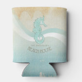 Beach House Seahorse Aqua Blue ID623 Blikjeskoeler (Achterkant)