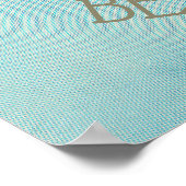 Beach House Seahorse Aqua Blue ID623 Poster (Hoek)