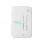 BEACH HOUSE SEAHORSE EN STARFISH/MONOGRAM BADMAT (Voorkant Verticaal)