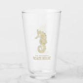 Beach House Seahorse Gold ID623 Glas (Achterkant)
