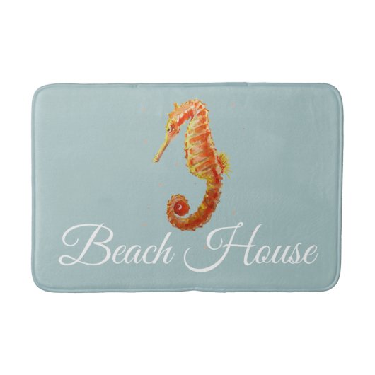 Beach House Seahorse Medium Bath Mat (Voorkant)