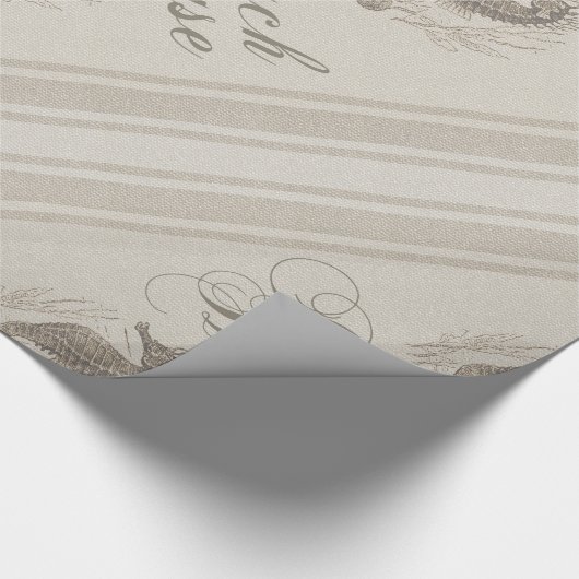 Beach House Seahorse Seashore Cadeaupapier (Hoek)