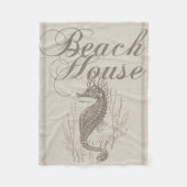 Beach House Seahorse Seashore Fleece Deken (Voorkant)