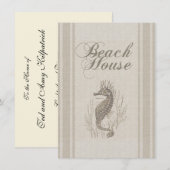 Beach House Seahorse Seashore Kaart (Voorkant / Achterkant)