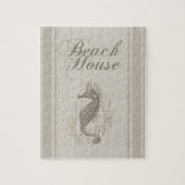 Beach House Seahorse Seashore Legpuzzel (Verticaal)