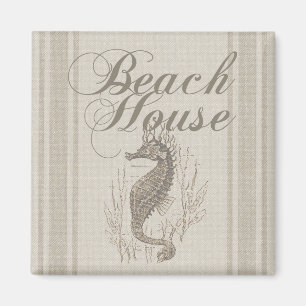Beach House Seahorse Seashore Magneet