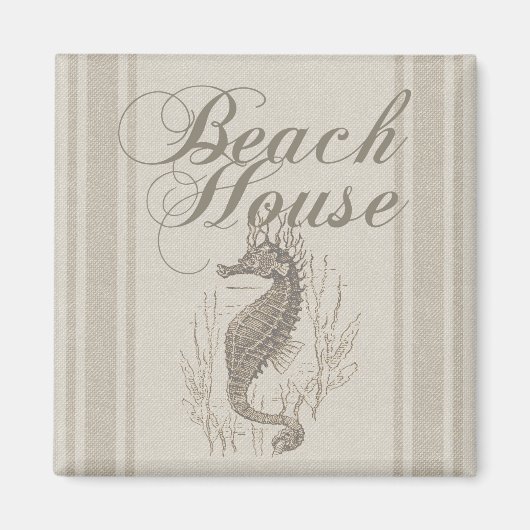 Beach House Seahorse Seashore Magneet (Voorkant)