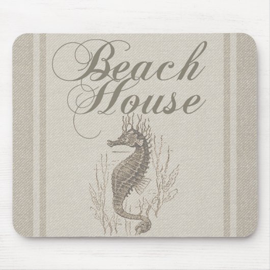 Beach House Seahorse Seashore Muismat (Voorkant)