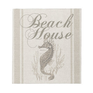 Beach House Seahorse Seashore Notitieblok