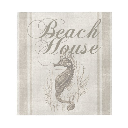 Beach House Seahorse Seashore Notitieblok (Voorkant)