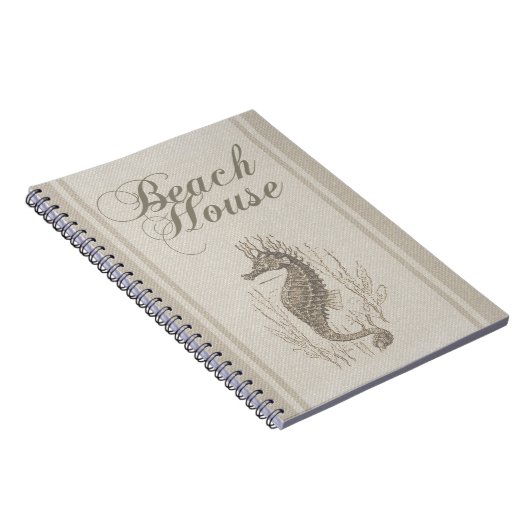 Beach House Seahorse Seashore Notitieboek (Rechterzijde)