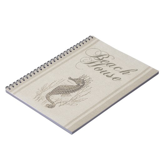Beach House Seahorse Seashore Notitieboek (Linkerzijde)