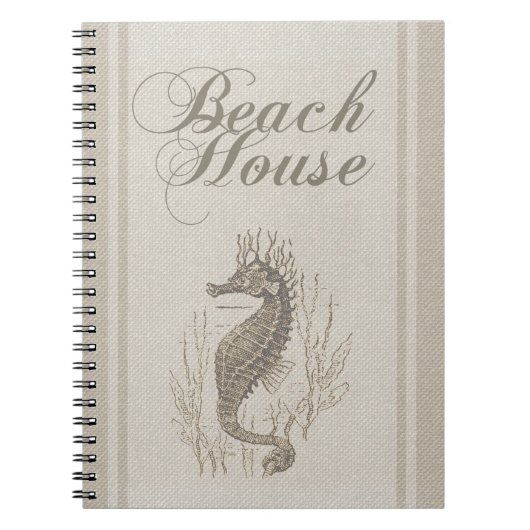 Beach House Seahorse Seashore Notitieboek (Voorkant)