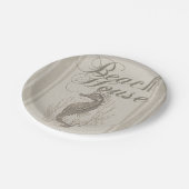 Beach House Seahorse Seashore Papieren Bordje (Gekanteld)