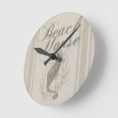 Beach House Seahorse Seashore Ronde Klok (Hoek)