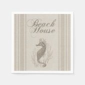 Beach House Seahorse Seashore Servet (Voorkant)