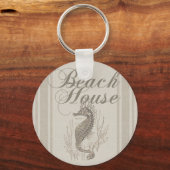 Beach House Seahorse Seashore Sleutelhanger (Voorkant)