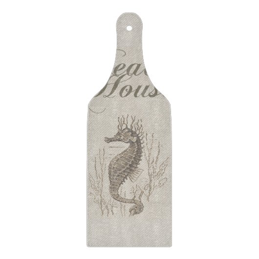 Beach House Seahorse Seashore Snijplank (Voorkant)