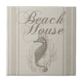 Beach House Seahorse Seashore Tegeltje (Voorkant)