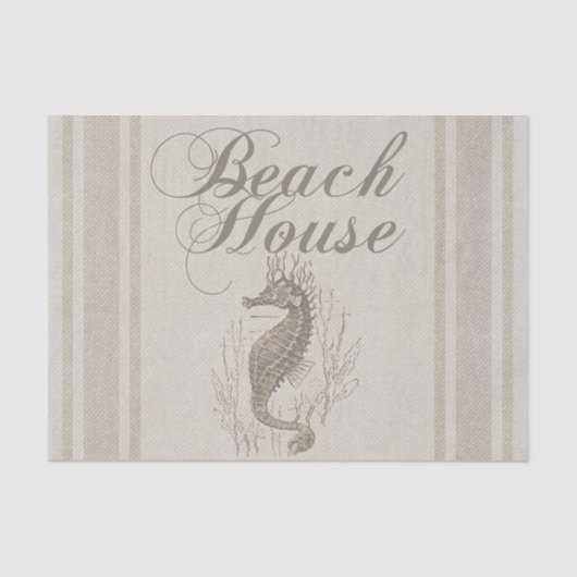 Beach House Seahorse Seashore Tissuepapier (Voorkant)