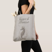 Beach House Seahorse Seashore Tote Bag (Dichtbij)
