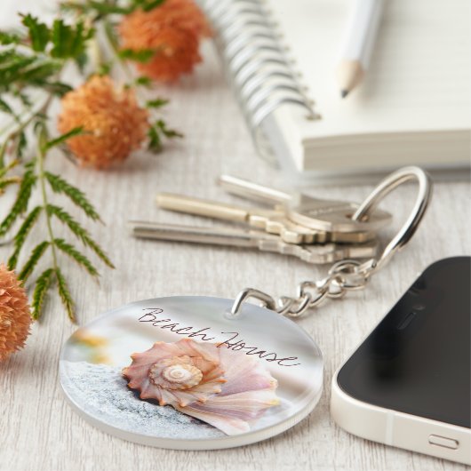 Beach House Seashell Sleutelhanger (Voorkant Rechts)