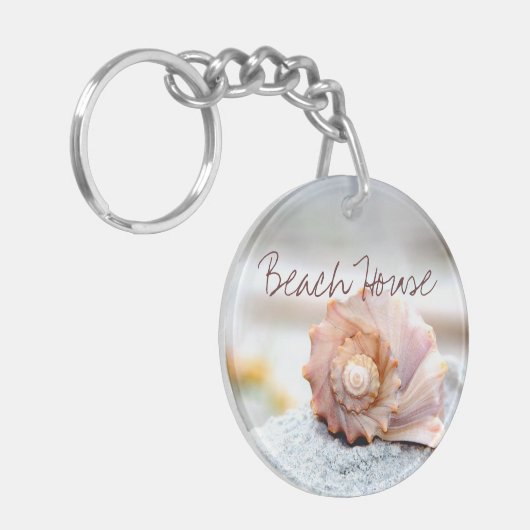 Beach House Seashell Sleutelhanger (Voorkant Links)