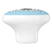 Beach House Seashell Turquoise Deurknop Keramische Knop (Zijkant)