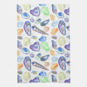 Beach House Seashells Clam Oyster Theedoek (Verticaal)