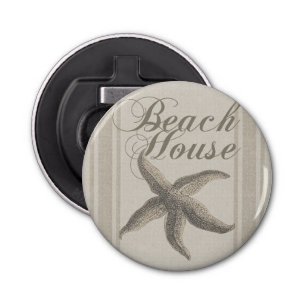 Beach House Starfish Seashore Button Flesopener