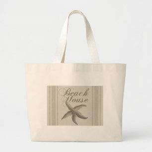 Beach House Starfish Seashore Grote Tote Bag