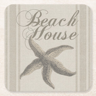 Beach House Starfish Seashore Kartonnen Onderzetters