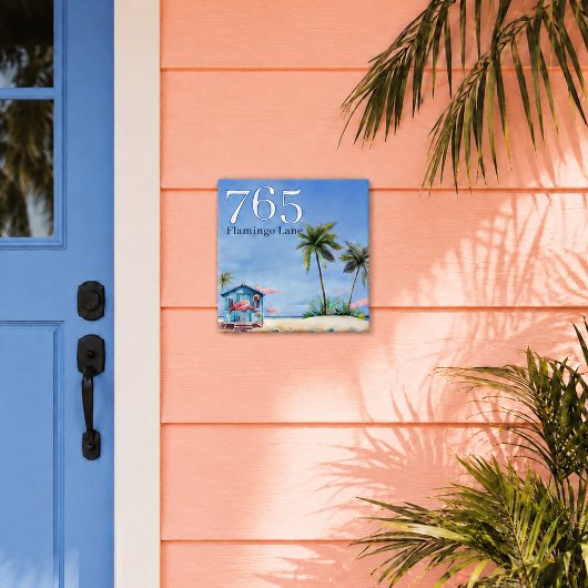Beach House Straat Nummer Naam Kust Tegeltje