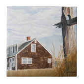 Beach House Sunrise Tegeltje (Voorkant)