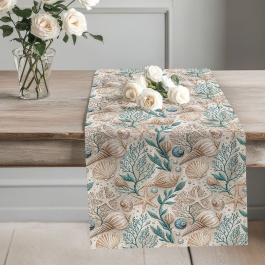 Beach House Table Runner met motieven aan zee Lange Tafelloper