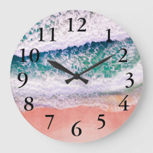 Beach House tropische foto gepersonaliseerd Grote Klok