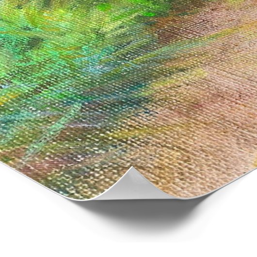 Beach House Tuin met zeilboot Poster (Hoek)