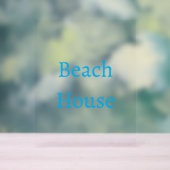 Beach House Typografie Kalligrafie Minimale tekst Acryl Bord (Neutraal)