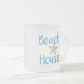 Beach House Typografie Starfish Coffee Mok (Voorkant rechts)