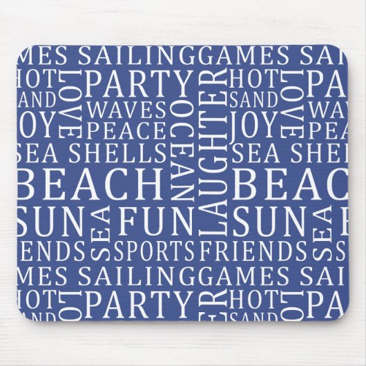 Beach House Typography mousepad Muismat (Voorkant)