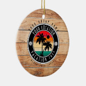 Beach house Vacation Custom Group Name Summer Keramisch Ornament (Rechts)