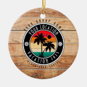 Beach house Vacation Custom Group Name Summer Keramisch Ornament (Voorkant)