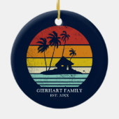 Beach House Vacation Family Reunion Nautical Keramisch Ornament (Achterkant)