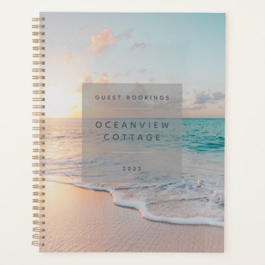 Beach House Vacation Photo Guest Bookings Planner (Voorkant)