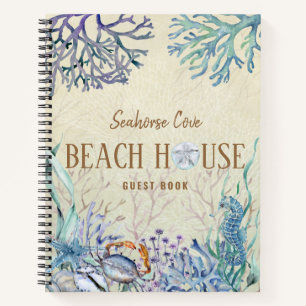 Beach House Vacation Rental Guest Book Notitieboek