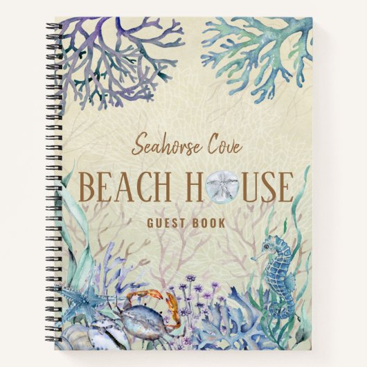 Beach House Vacation Rental Guest Book Notitieboek (Voorkant)
